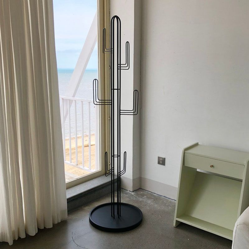 Iron Coat Hanger Free Standing 70.86 Inch Coat Rack for Living Room Clearhalo 'Entry & Mudroom Furniture' 'furn' 'furn_hall_tree_coat_racks' 'Furniture' 'Hall Trees & Coat Racks' 'hall_tree_coat_racks' 1200x1200_149cc912-1740-4d27-8bbc-0f877a9f6e9e