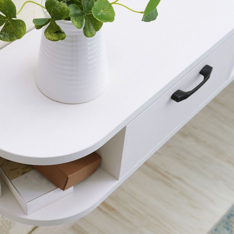 Console multimediale di TV in finto legno finto contemporaneo con cassetti