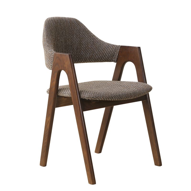 Modern Dining Armchair Upholstered Arm Chairs with Wood Legs (Set of 2) Clearhalo ' kitchen&dining_furn' 'Dining Chairs' 'Dining Tables & Seating' 'dining_chair' 'furn' 'furn_dining_chair' 'Furniture' 'furniture_dining_chair' 'Kitchen & Dining Furniture' 'kitchen' 1200x1200_149ec518-7345-40ee-81b9-75c11e8a5b9c