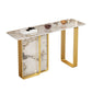 11 Inch Wide Glam Accent Table Stone Rectangle Console Accent Table Clearhalo 'Console Tables' 'console_tables' 'Entry & Mudroom Furniture' 'furn' 'furn_console_tables' 'Furniture' 1200x1200_14a1d28a-1eb8-4b04-920e-f9e97d25c6cf