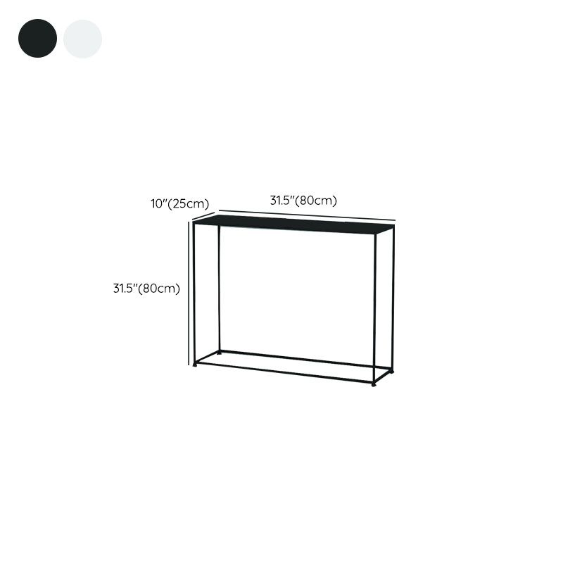Iron Modern Console Table 9.84" W Frame Base Accent Table for Hall