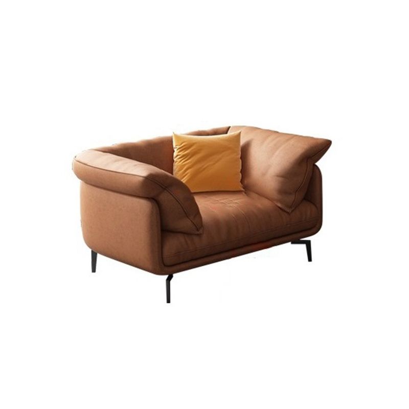 Recessed Arm Tan Contemporary Removable Cushions Faux Leather Sofa & Chaise Clearhalo 'furn' 'furn_sectionals' 'Furniture' 'furniture_sectionals' 'kitchen' 'kitchen_sectionals' 'Living Room Furniture' 'Sectionals' 1200x1200_14a458dc-5386-4217-aa75-a89ae2e0f920