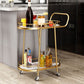 Tavolo da preparazione sala da pranzo in gambe oro carrello da cucina con ruote