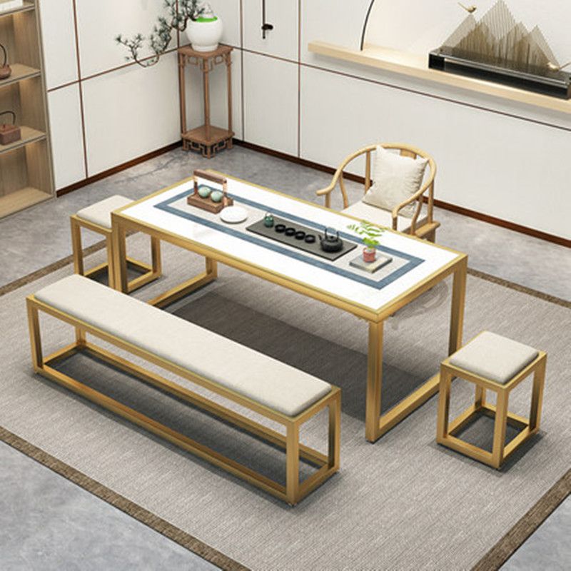 Contemporary Rectangle Upholstered Bench Home Seating Bench with Legs Clearhalo 'Benches' 'Chairs & Seating' 'furn' 'furn_benches' 'Furniture' 'Living Room Furniture' 1200x1200_14a48a73-3d1e-413a-b6d3-60dfa96bc11a