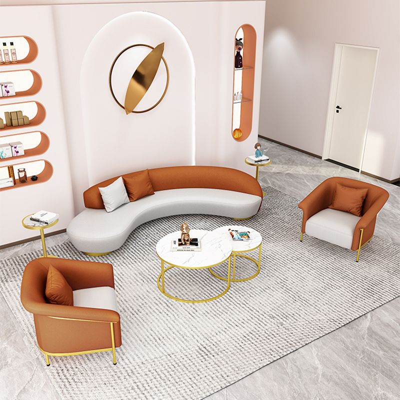 Canapé canapé incurvé contemporain pour le salon, appartement