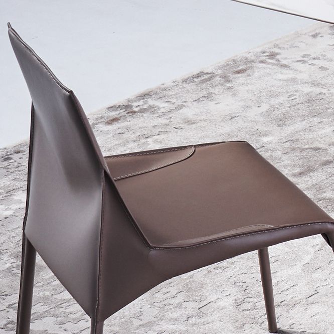 Designer Style Home Leather Chair Matte Finish Parsons Dining Side Chair Clearhalo ' kitchen&dining_furn' 'Dining Chairs' 'Dining Tables & Seating' 'dining_chair' 'furn' 'furn_dining_chair' 'Furniture' 'furniture_dining_chair' 'Kitchen & Dining Furniture' 'kitchen' 1200x1200_14a4fd39-70c4-4be5-bbcf-dde67a9004bb