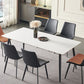 Industrial Kitchen Dinner Table Stone Rectangle 4 Legs Dining Table Clearhalo 'Dining Tables & Seating' 'Dining Tables' 'dining_table' 'furn' 'furn_dining_table' 'Furniture' 'Kitchen & Dining Furniture' 1200x1200_14a64a3d-abc7-4145-bd5d-04745f733f55