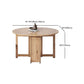 Simplicity Style Round Solid Wood Dining Site Table with Drop-Leaf Clearhalo 'Dining Tables & Seating' 'Dining Tables' 'dining_table' 'furn' 'furn_dining_table' 'Furniture' 'Kitchen & Dining Furniture' 1200x1200_14a6727f-bff8-441e-aa33-f0769b2ddd50