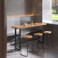 Industrial Style Bar Table Rectangle Solid Wood Fixed Bistro Bar Desk for Indoor Clearhalo 'Bar Furniture' 'Bar Tables' 'bar_tables' 'furn' 'furn_bar_tables' 'Furniture' 'Kitchen & Dining Furniture' 1200x1200_14a6e07f-ccd4-44f5-86c9-dabe561a44c2