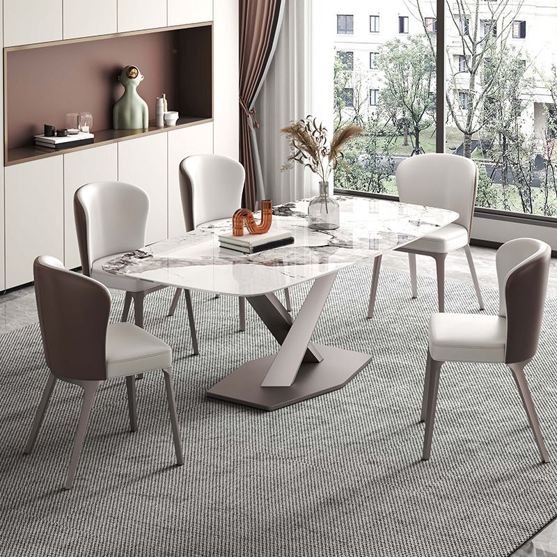 Nordic Glam Sintered Stone Dining Table Set 1/4/5/6/7 Pieces Dining Set
