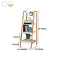Simple Ladder Shelf Bookcase Modern Bamboo Bookshelf for Office Home
