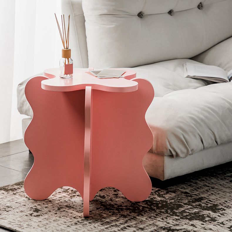 Contemporary Geometric Side End Snack Table X-base End Table