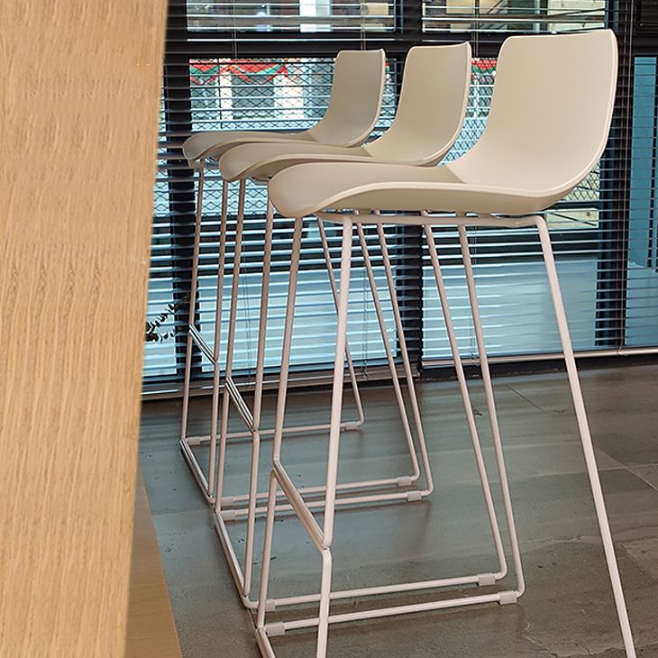 Modern Metal Plastic Bar Stools Indoor Barstool with Iron Legs and Low Back Clearhalo 'Bar Furniture' 'Bar Stools' 'bar_stools' 'furn' 'furn_bar_stools' 'furniture_bar_stools' 'Kitchen & Dining Furniture' 'kitchen&dining_furn' 'kitchen' 'kitchen_furn' Furniture' 1200x1200_14ae6fb6-6b18-4c87-a14d-5eec78186ddb