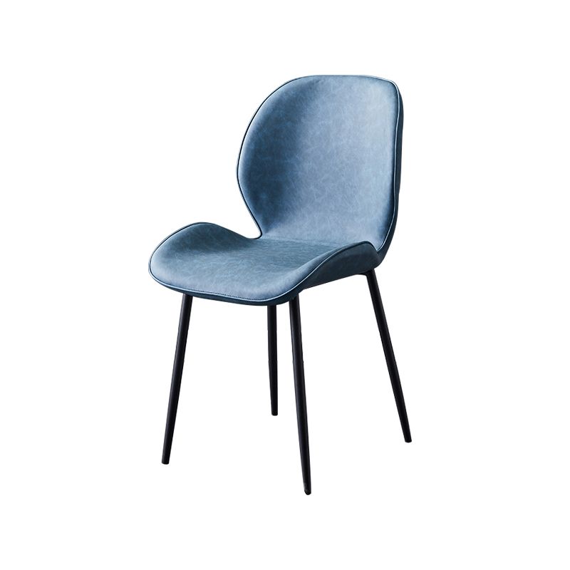 Home Scandinavian Side Chair Solid Back Metal Upholstered Dining Room Chair Clearhalo ' kitchen&dining_furn' 'Dining Chairs' 'Dining Tables & Seating' 'dining_chair' 'furn' 'furn_dining_chair' 'Furniture' 'furniture_dining_chair' 'Kitchen & Dining Furniture' 'kitchen' 1200x1200_14af4036-a92e-469a-9000-39dceb05c71d