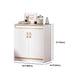 13.38" Wide Rectangle Accent Chest White Wood Accent Cabinet