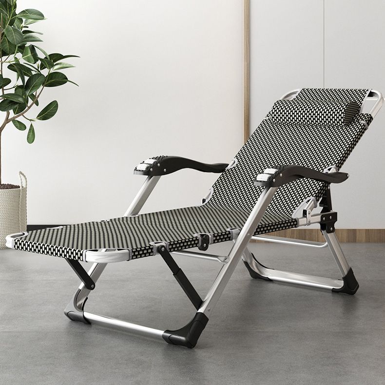 Reclinabile standard contemporaneo con poltrona in metallo argento