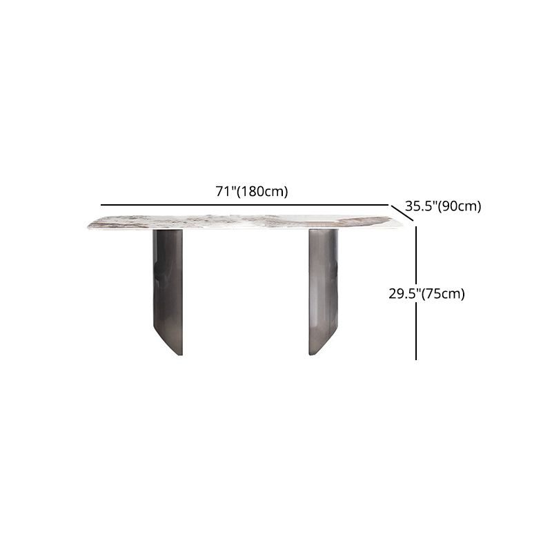 Modern Sintered Stone Top Dining Set Rectangle 1/2/5/7 Pieces Dining Area Table Set Clearhalo 'Dining Room Sets' 'Dining Tables & Seating' 'dining_room_set' 'furn' 'furn_dining_room_set' 'Furniture' 'furniture_dining_room_set' 'Kitchen & Dining Furniture' 1200x1200_14b350ba-ec65-4642-b797-46a77ed6de49