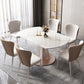 Modern 1/2/5/7 Pieces Dining Set Stone Collapsible Dining Table for Dining Room