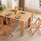 Adjustable Dining Table Wooden Dining Table with Storage for Dining Room