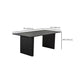 Black Wood Dining Table Set with Chairs 1/2/5 Pieces Modern Dinette Set