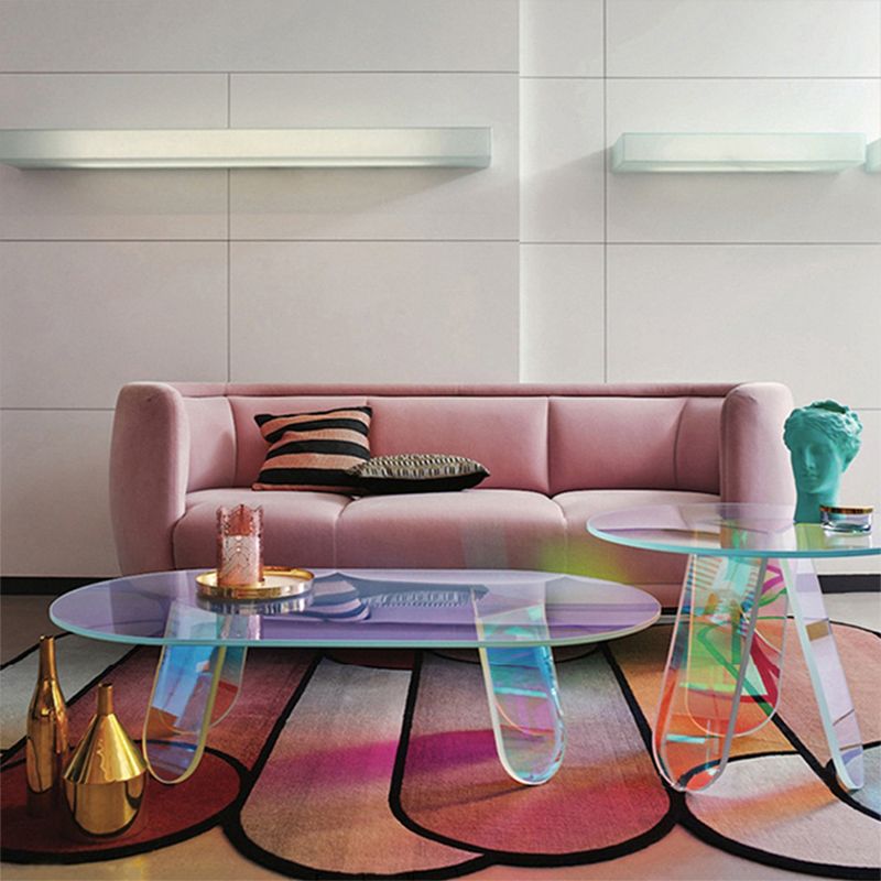 Acrylic 3 Legs Coffee Table Fixed Modern Round Cocktail Table Clearhalo 'Coffee & Accent Tables' 'Coffee Tables' 'coffee_tables' 'furn' 'furn_coffee_tables' 'Furniture' 'furniture_coffee_tables' 'Living Room Furniture' 1200x1200_14b5c416-2a98-4d0d-beb2-27a66b7bff29