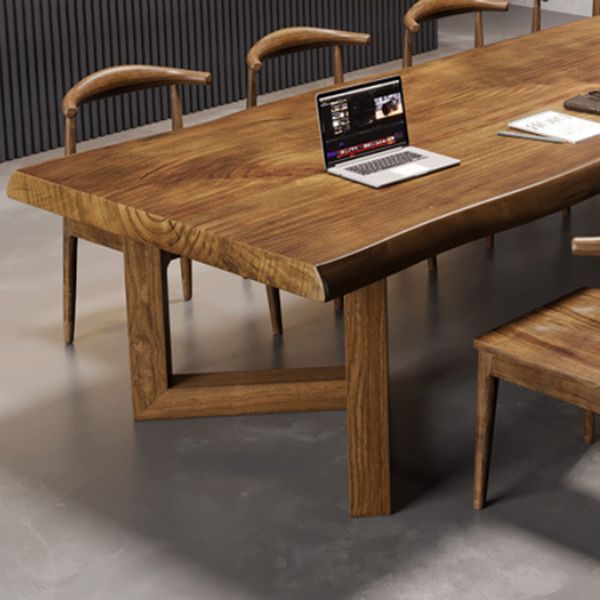 モダンなダイニングルームセット1/4/9 PCS長方形のテーブル付きソリッドウッドダイニングセット