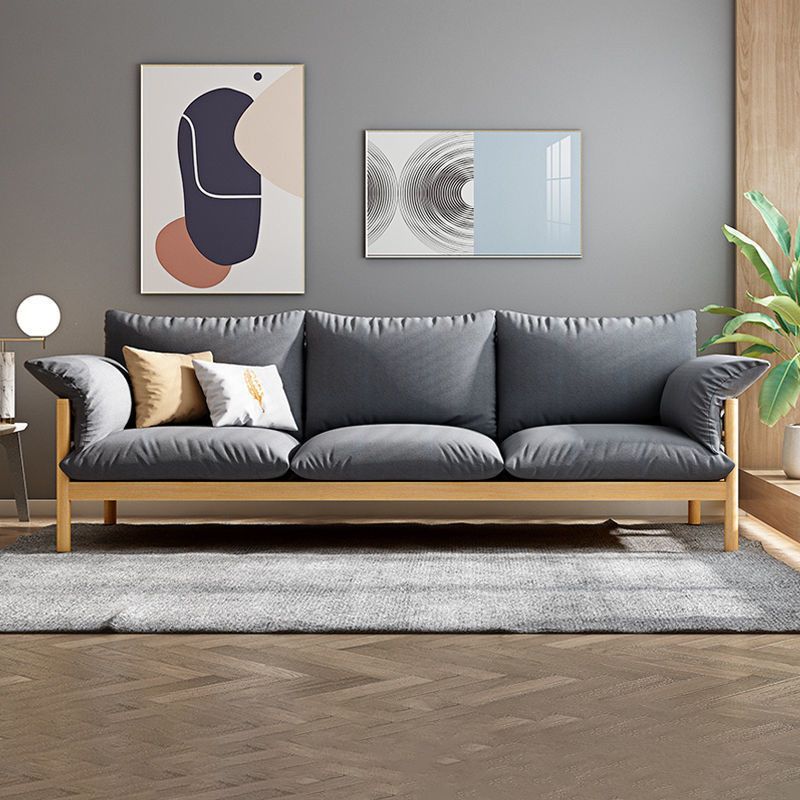 Sofa en laine à 3 places avec coussins d'oreiller en arrière et bras top