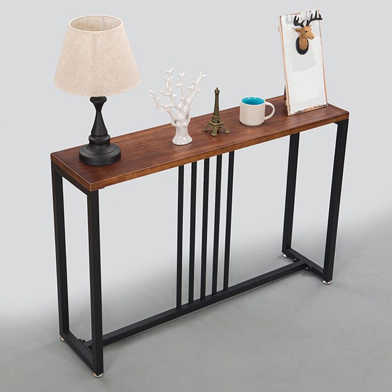 Tabla de consola de rectángulo de madera sólida 29.53 pulgadas de altura con 1 estante