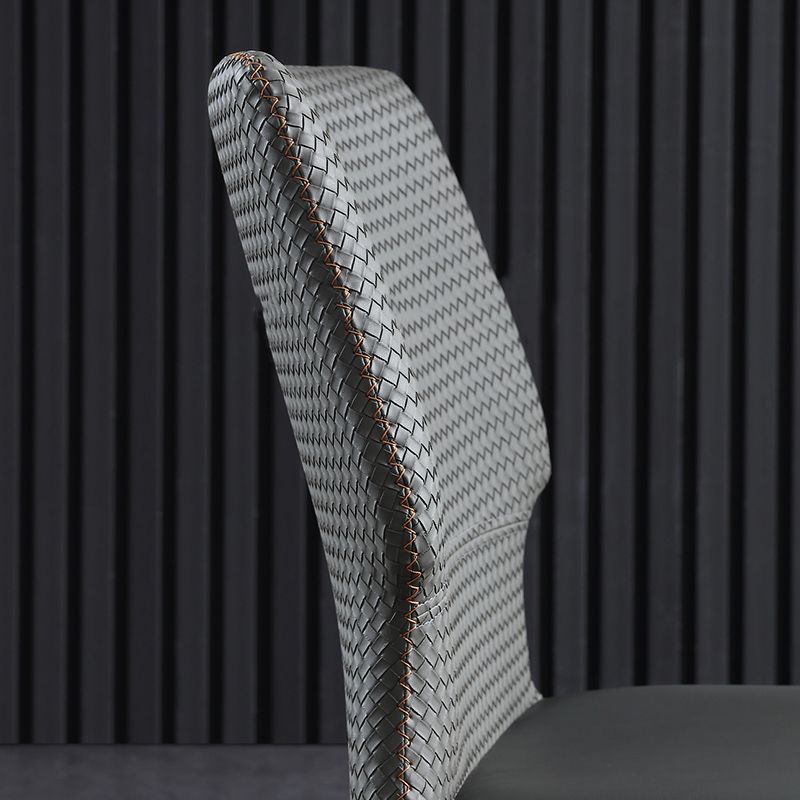 Industrial Style Chair Dining Armless Chair for Kitchen with Metal Legs