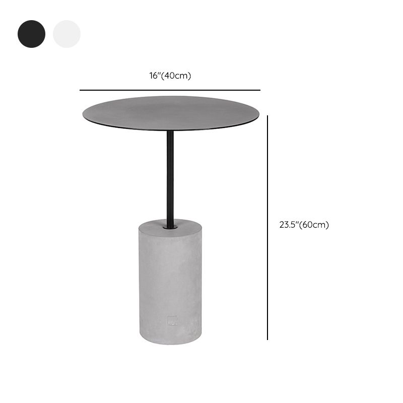 TABELLA ROUND ENTERNO CONTEMPOURANTE 23.62 "Tallo di snack laterale di piede.