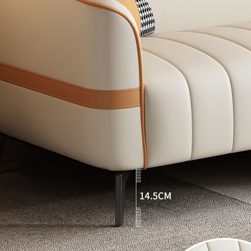 Contemporain 25,6 "H Faux Tuxedo bras SOFA pour le salon