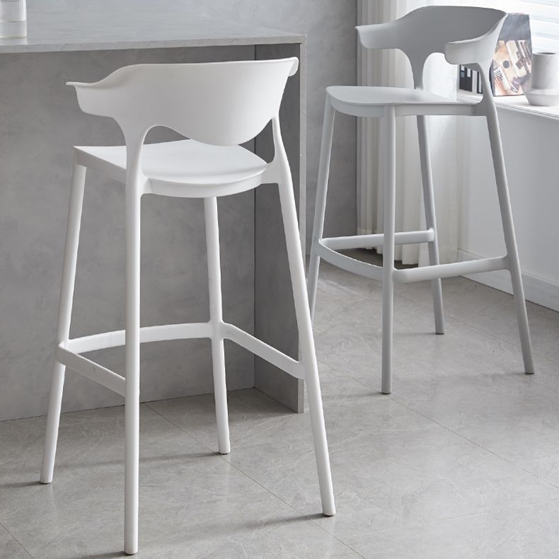 Modern Style Stackable Bar-stool Plastic Counter Bar Stool for Home Clearhalo 'Bar Furniture' 'Bar Stools' 'bar_stools' 'furn' 'furn_bar_stools' 'Furniture' 'furniture_bar_stools' 'Kitchen & Dining Furniture' 1200x1200_14bdfccb-8078-482b-afb4-9963d610e87c