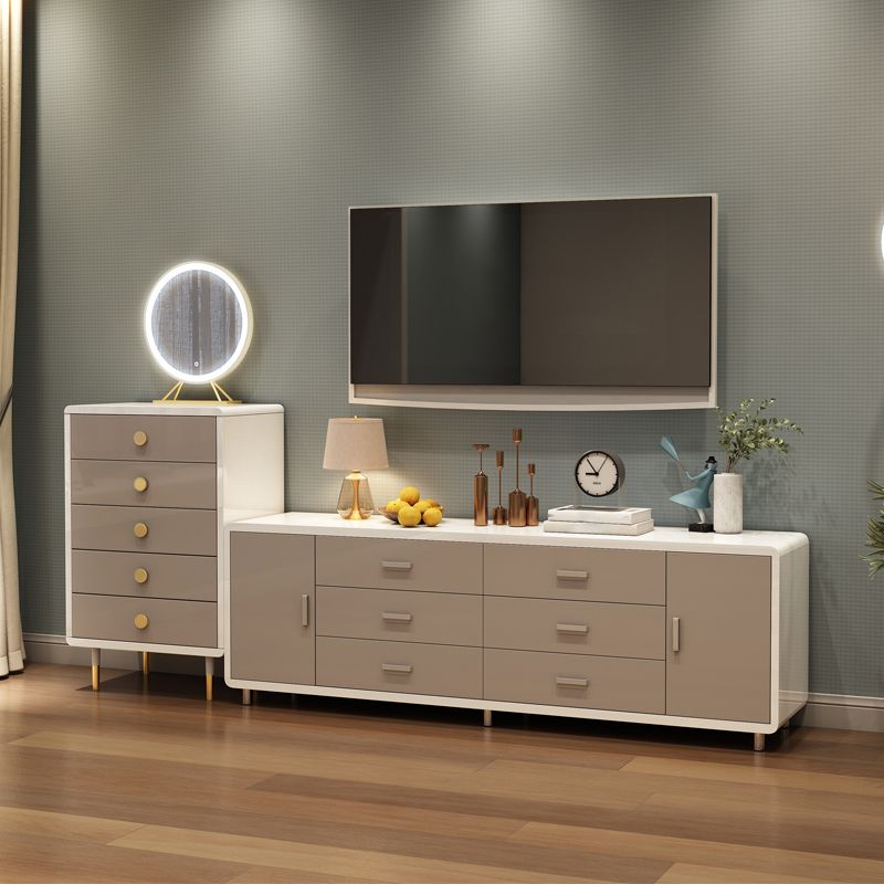 Modern Engineered Wood Sideboard Simple Buffet Table with Drawer for Dining Room Clearhalo 'buffet_sideboard' 'Buffets & Sideboards' 'Furniture' 'furniture_buffet_sideboard' 'Kitchen & Dining Furniture' 1200x1200_14be8092-78d9-45dd-ac53-e1938f2b4d94