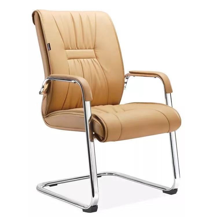 Silver Metal Modern Conference Chair High Back Leather Conference Chair Clearhalo 'furn' 'furn_office_chair' 'Furniture' 'furniture_office_chair' 'Office Chairs' 'Office Furniture' 'office_chair' 1200x1200_14bf96d8-c131-4c4b-86be-77fe6817c6bb