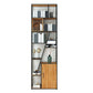Metal and Wooden Shelf Bookcase with Doors Modern Bookshelf for Office Clearhalo 'Bookcases' 'furn' 'furn_bookcases' 'Furniture' 'furniture_bookcases' 'Office Furniture' 1200x1200_14bfb724-a076-46bd-ba9c-9212111bcbd3