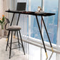 Industrial Style Black Metal Bar Table Faux Marble Rectangle Top Indoor Table with 4 Legs Clearhalo 'Bar Furniture' 'Bar Tables' 'bar_tables' 'furn' 'furn_bar_tables' 'Furniture' 'furniture_bar_tables' 'Kitchen & Dining Furniture' 'kitchen&dining_furn' 'kitchen' 1200x1200_14c30409-48b0-434d-99f9-de657c543701