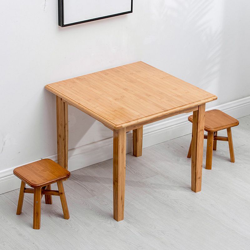 Tavolino in legno rettangolare nordico 4 gambe tavolo da cocktail naturale