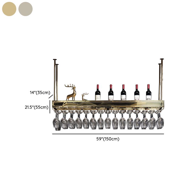 Moderne polierte Finish -Metall -Hänge -Weinhalter für Küche