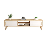 Console TV in legno scandinavo Console Open Scalette TV stand per soggiorno