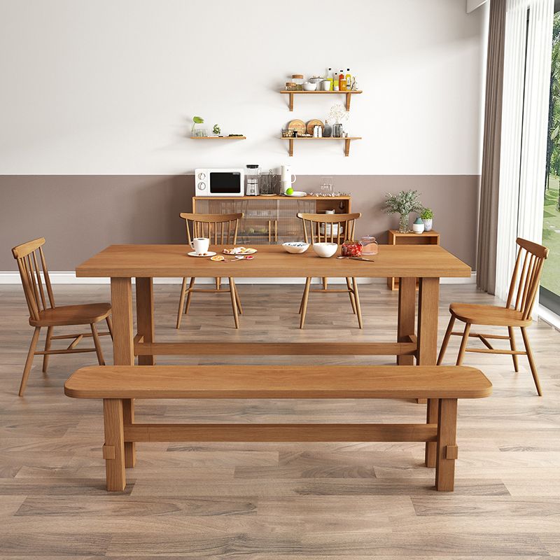 Modern Ash Wood Table for Restaurant Rectangle Dining Table with Trestle Base Clearhalo 'Dining Tables & Seating' 'Dining Tables' 'dining_table' 'furn' 'furn_dining_table' 'Furniture' 'furniture_dining_table' 'Kitchen & Dining Furniture' 'kitchen' 'kitchen_dining_table' 1200x1200_14c5e6f2-91c8-4cf1-825c-8dec848ca7bb