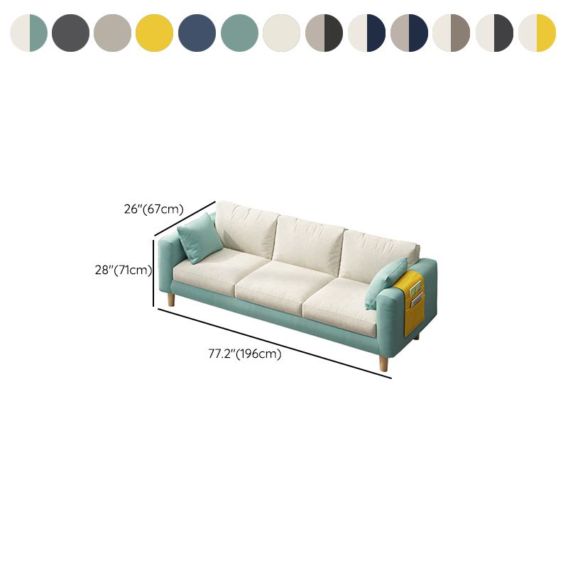 Zeitgenössischer 29,5 "H 3-Seterer Quadratarmofa für Wohnzimmer