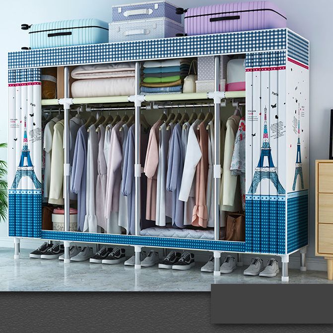 Armadio in metallo armadio del guardaroba in stile contemporaneo Armaia con asta di abbigliamento per casa