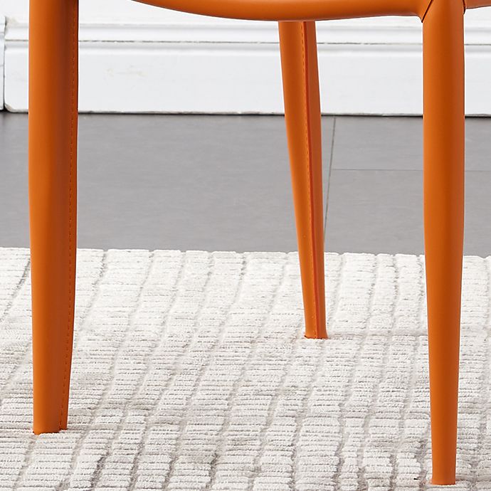 Sala riunioni Solid Designer Stile Stella laterale Sedia da pranzo in pelle finitura