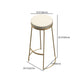 Glam Armless Backless Counter Stool Iron Bar Stool with Leather Cushion and Pedal Clearhalo 'Bar Furniture' 'Bar Stools' 'bar_stools' 'furn' 'furn_bar_stools' 'furniture_bar_stools' 'Kitchen & Dining Furniture' 'kitchen&dining_furn' 'kitchen' 'kitchen_furn' Furniture' 1200x1200_14c8be94-1e9e-4af1-af16-141a655d3561