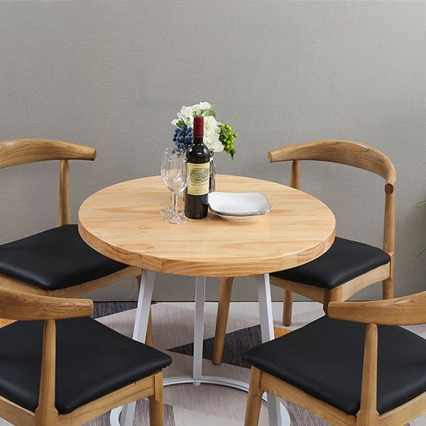 Modern Style Round Solid Wood Dining Set 1/2/3/4/5 Pieces Dining Set for Dining Areas Clearhalo 'Dining Room Sets' 'Dining Tables & Seating' 'dining_room_set' 'furn' 'furn_dining_room_set' 'Furniture' 'Kitchen & Dining Furniture' 1200x1200_14cbb567-989e-4740-a471-0c2126091ac6