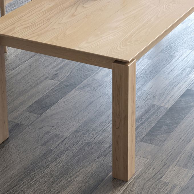 Bureau de bureau rectangulaire en bois massif 29.53 "Tall Parsons Base Writing Desk