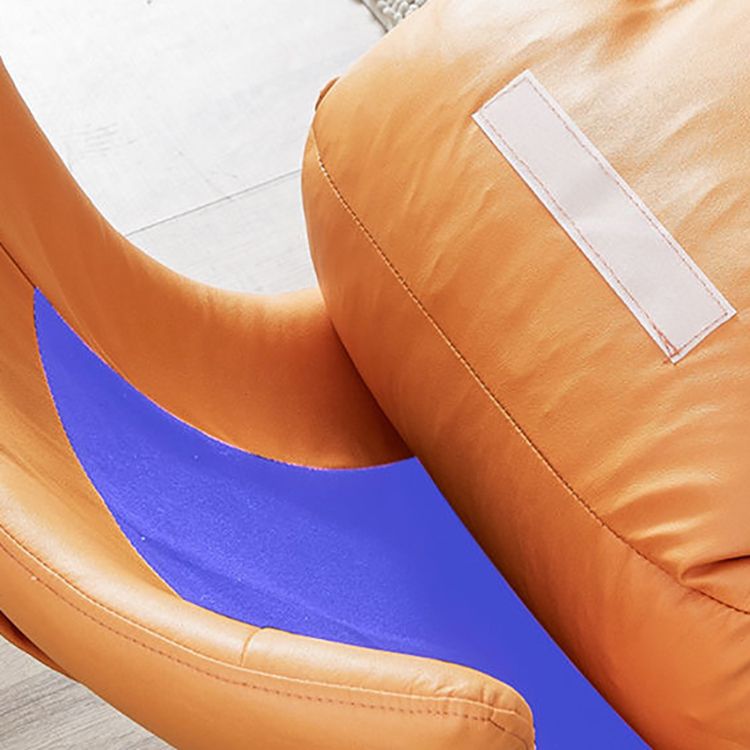 Chaise à bascule contemporaine chaise de planeur en cuir en cuir pour salon