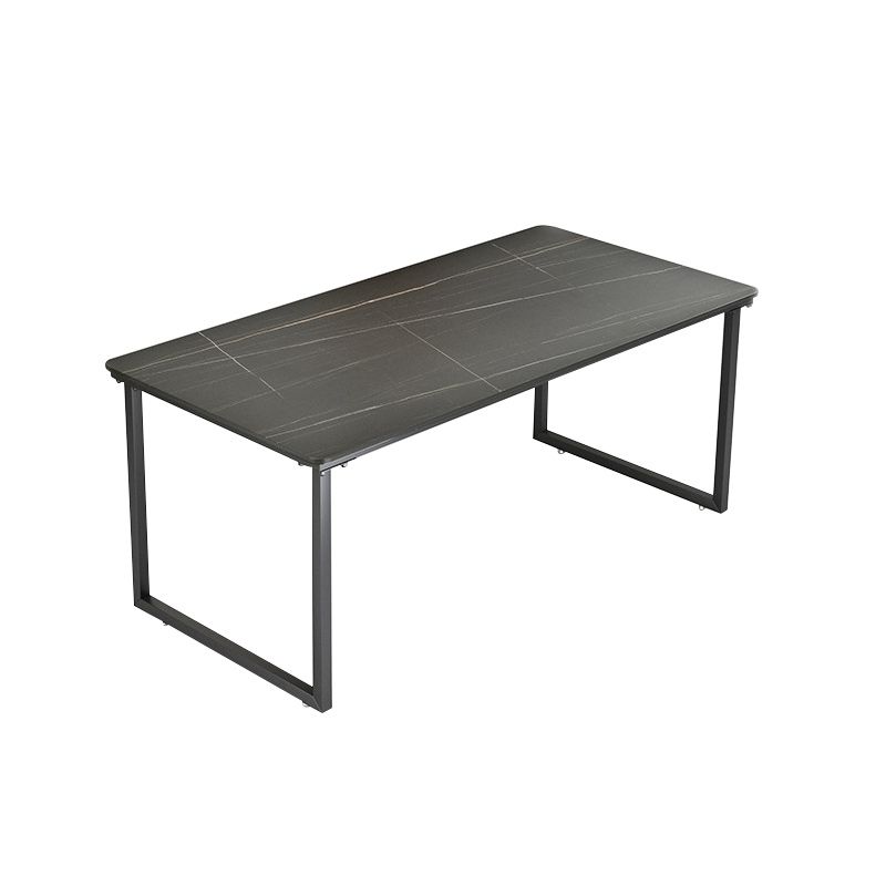 Stone Rectangular Writing Desk Modern 29.53" Tall Office Desk with Sled Base Clearhalo 'furn' 'furn_office_desk' 'Furniture' 'Office Desks' 'Office Furniture' 'office_desk' 1200x1200_14cdc18c-3bef-4861-a18c-04aa20998a06