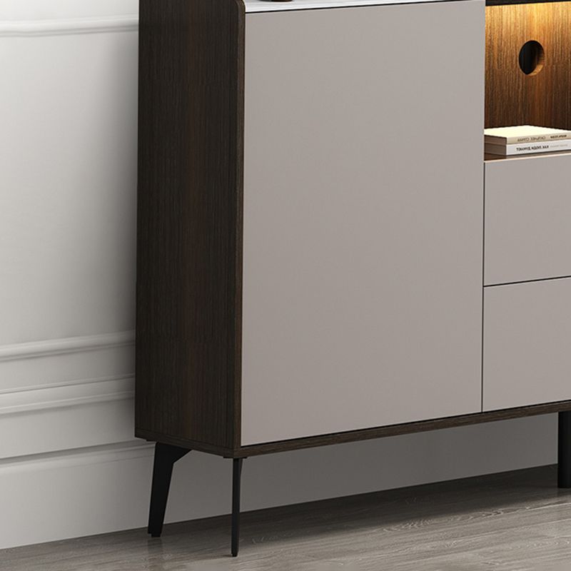Mueble TV de piedra estilo moderno Mueble TV con 2 puertas y 2 cajones