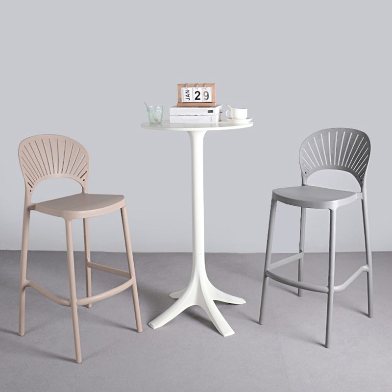 Nordic Style Plastic Stackable Bar Stools for Home Use Armless Low Back Stools Clearhalo 'Bar Furniture' 'Bar Stools' 'bar_stools' 'furn' 'furn_bar_stools' 'furniture_bar_stools' 'Kitchen & Dining Furniture' 'kitchen&dining_furn' 'kitchen' 'kitchen_furn' Furniture' 1200x1200_14cf4ee1-0dd1-4bb8-b7ed-4b3f2b0bd58c